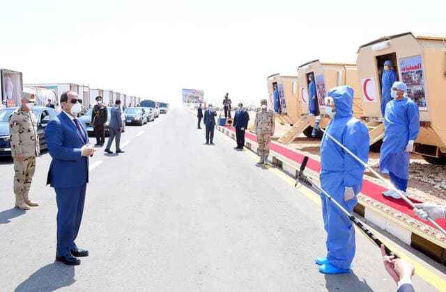 Coronavirus in Ägypten, Abdel Fattah el-Sissi besucht Streitkräfte in Kairo