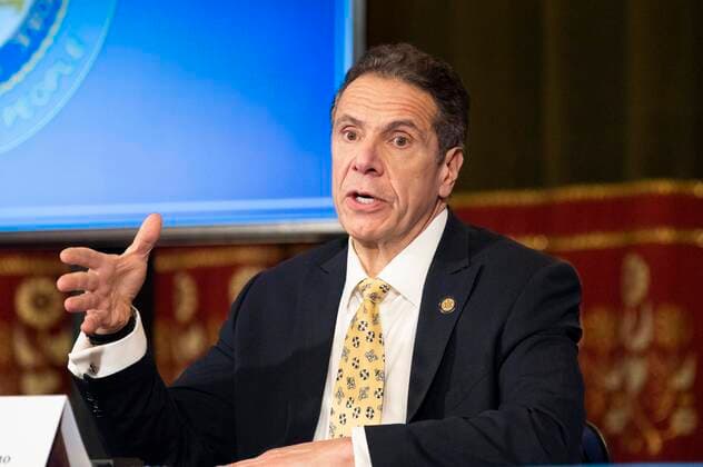 Coronavirus in New York, Tägliche Pressekonferenz von Gouverneur Cuomo in Albany
