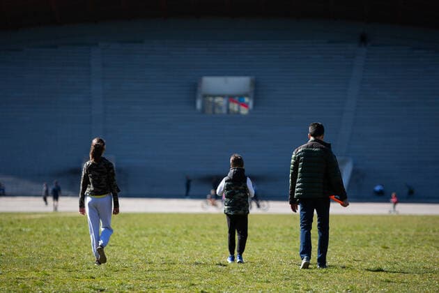 Coronavirus in Litauen, Abstandhalten in den Parks von Vilnius