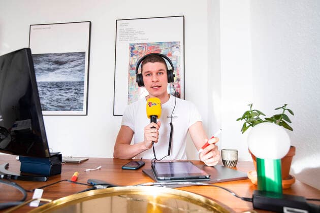 Coronavirus, Florian Prokop sendet Radiobeitrag aus Home-Office
