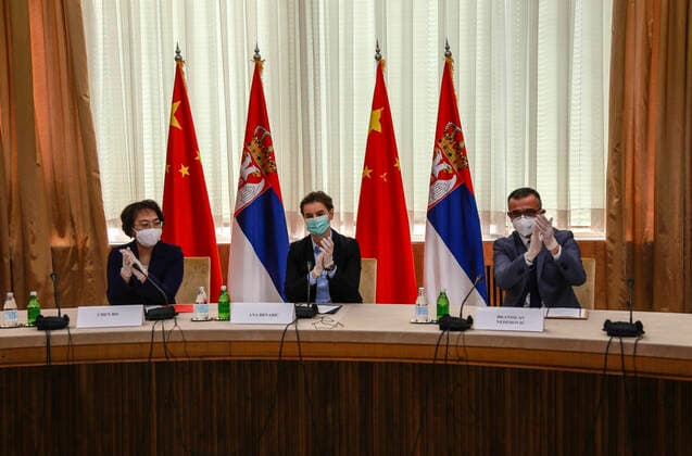 Coronavirus in Serbien, Pressekonferenz zum Bau eines Testlabors in Belgrad