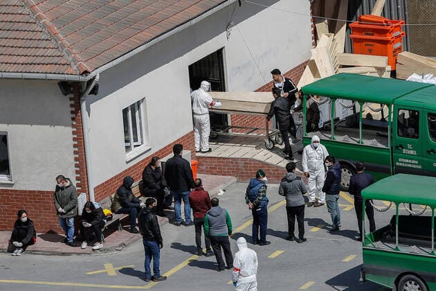 Coronavirus in der Türkei, Abtransport von Todesopfern in Istanbul