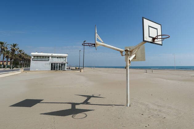Coronavirus in Spanien, leere Strände in Valencia