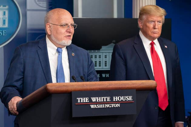 Coronavirus in den USA, Donald Trump nennt Robert Redfield, Chef der US-Gesundheitsbehörde, verwirrt