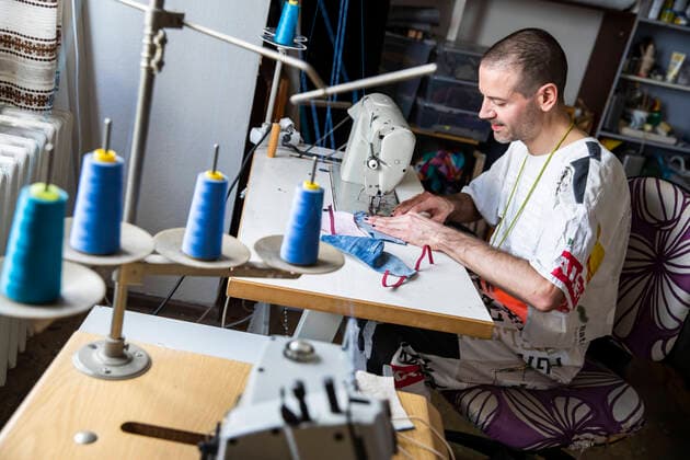 Coronavirus, Fashion Label Fade Out näht Mundschutz-Masken in Berlin