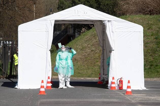 Coronavirus in Polen, Mobiles Testzelt in Gdynia