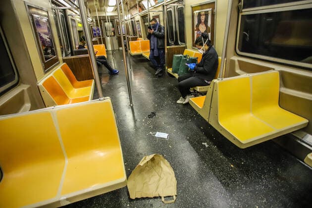 Coronavirus in den USA, Öffentlicher Nahverkehr in New York