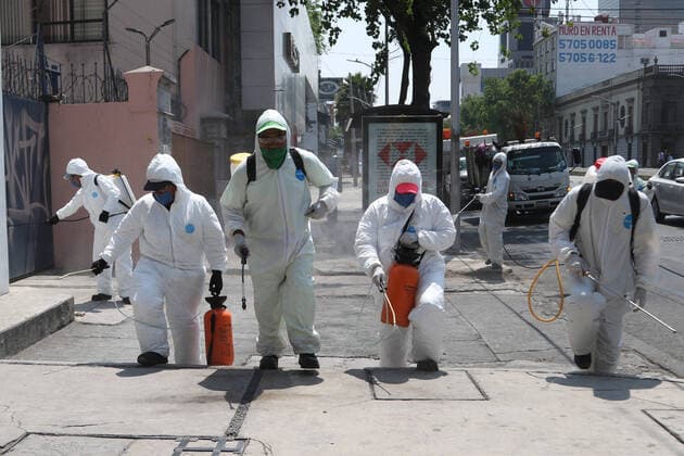 Coronavirus in Mexiko, Desinfektionen in Mexiko-City
