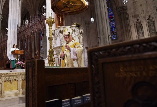 Coronavirus in New York, Ostermesse in der St. Patrick’s Cathedral