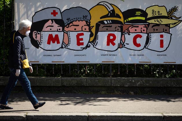 Coronavirus in Frankreich, Impressionen aus Paris