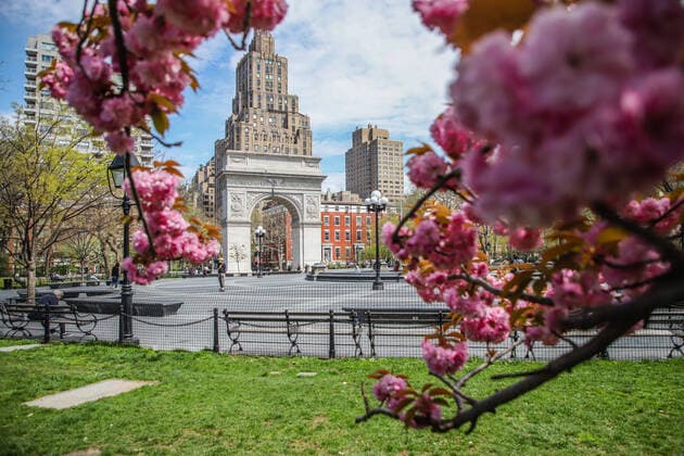 Coronavirus in New York, Verwaister Washington Square Park