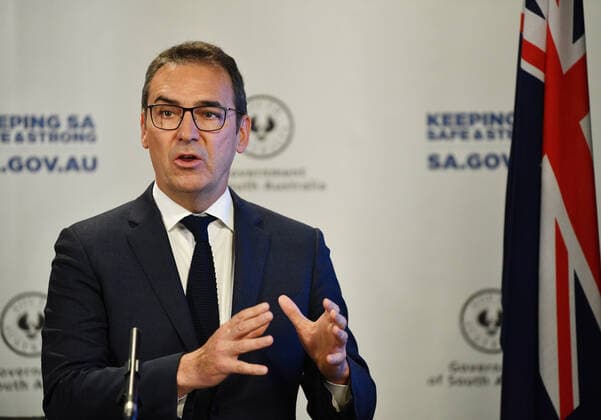 Coronavirus in Australien, Pressekonferenz mit Steven Marshall in Adelaide