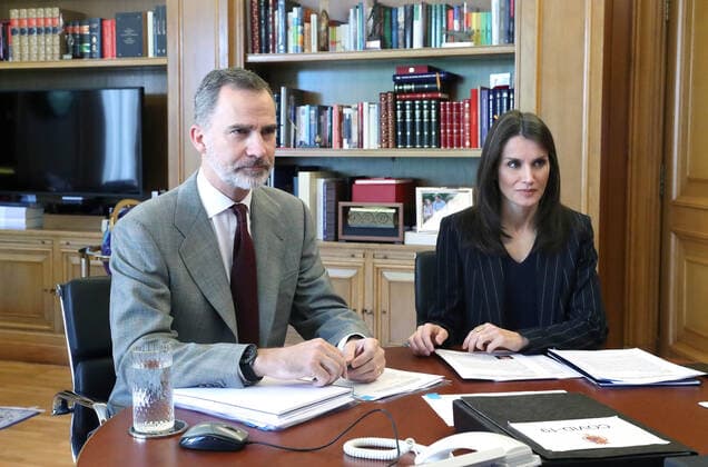 Coronavirus in Spanien, Spanisches Königspaar nimmt an Videokonferenzen teil