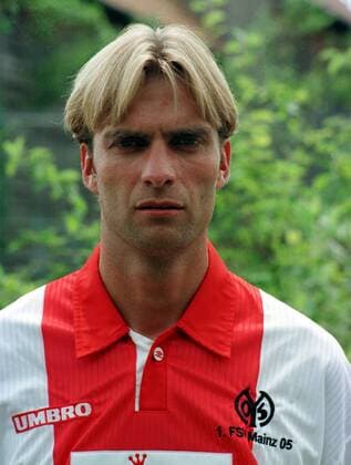 Jürgen Klopp Fußball 2. BL Herren FSV Mainz 05, 2. Bundesliga, Saison 1997 98 Porträt Stadion am Bruchweg Mainz