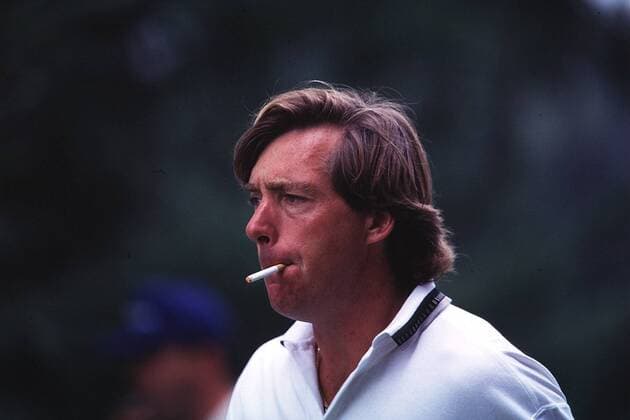 Barry Lane (England) mit Zigarette auf dem Golfplatz Golf Herren German Open 94, Golfturnier, Profigolf, Profi, Profi-Tour, PGA Porträt Düsseldorf