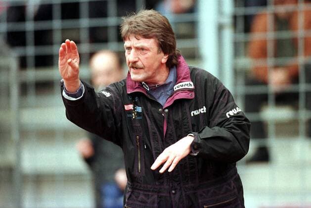 Coach Gerd vom Bruch engagiert Fußball Herren Regionalliga West-Südwest, Saison 1997 1998: SC Rot-Weiß Oberhausen, RW Einzelbild Niederrheinstadion Oberhausen
