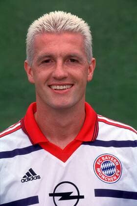 Thomas Strunz (Bayern) im Porträt Fußball 1. BL Herren Saison 1998 1999, Porträttermin, Präsentation, Vorstellung FC Bayern München Porträt München