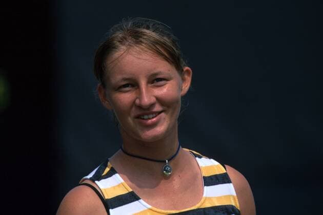 Die Kroatin Mirjana Lucic im Porträt Tennis Damen US Open 1998, Grand Slam, WTA-Tour, Hartplatz, Hardcourt Porträt Flushing Meadow New York