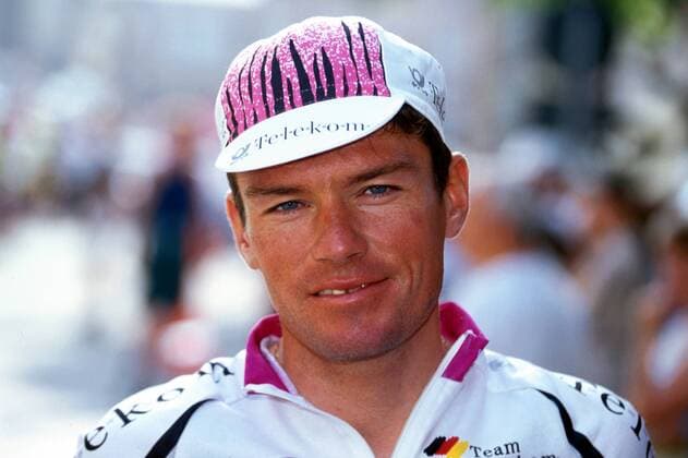 Udo Bölts (Team Deutsche Telekom) im Porträt Radsport LM Herren Deutsche Meisterschaft 1994, Landesmeisterschaft, Radrennsport, Straßenradsport, Straßenradrennsport Porträt