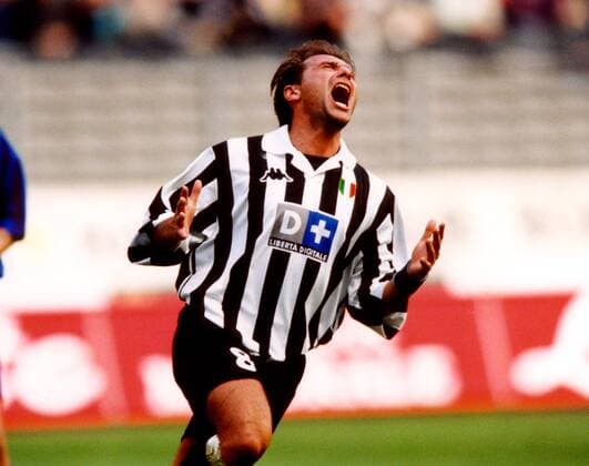 Antonio Conte (Juve) schreit seine Emotionen heraus Fußball Herren Saison 1998 1999: Serie A, Italienische Liga, Meisterschaft, Sampdoria Genua - Juventus Turin, Juve Einzelbild Stadio Luigi Ferraris Genua Enttäuschung, Ungeduld, Verzweiflung, Wut,  