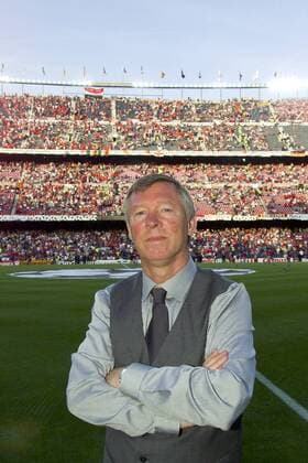 Trainer Alex Ferguson (ManU) optimistisch vor dem Spiel Fußball EC 1 Herren Champions League 1998 1999, Finale, Endspiel, Manchester United (England) Einzelbild Stadion Nou Camp Barcelona Freude, Spannung,