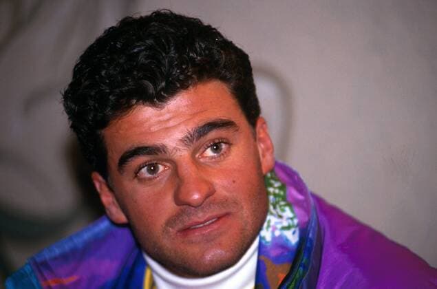 Alberto Tomba (Italien) im Porträt Alpiner Skilauf Herren Weltcup 1994, Ski alpin, Skisport, Porträt