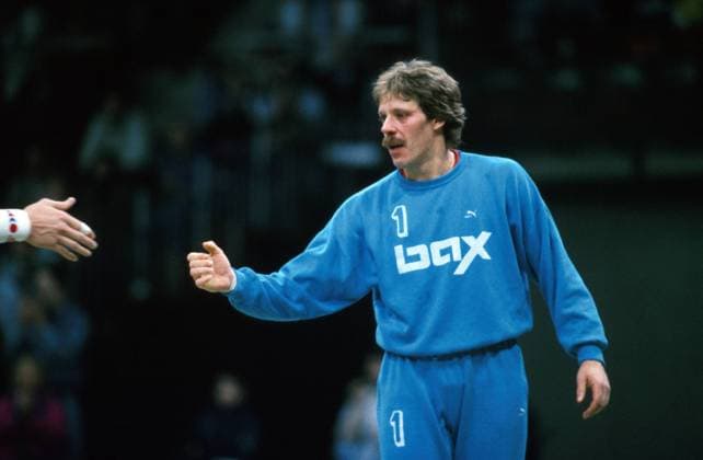 Torwart Klaus Wöller Handball 1. BL Herren Saison 1989 1990: VfL Gummersbach Einzelbild