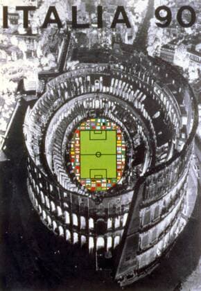 1 Jahr bis WM 2022: Historie, Stadien und Architektur Das Emblem der Fußball WM 1990 in Italien Fußball WM Herren Weltmeisterschaft 1990 Einzelbild Rom