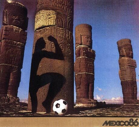 Das Emblem der Fußball WM 1986 in Mexico Fußball WM Herren Weltmeisterschaft 1986 Einzelbild Mexiko-City