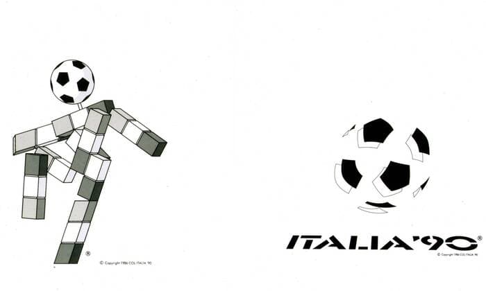 Das Emblem der Fußball WM 1990 in Italien Fußball WM Herren Weltmeisterschaft 1990 Einzelbild Rom