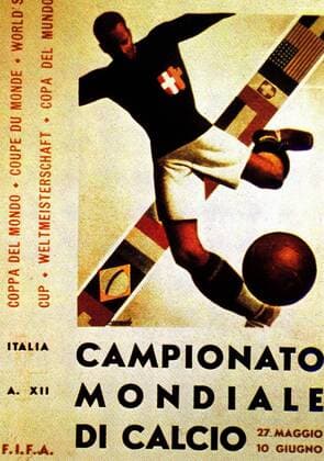 Das Emblem der Fußball WM 1934 in Italien Fußball WM Herren Weltmeisterschaft 1934 Einzelbild