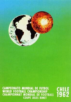 Das Emblem der Fußball WM 1962 in Chile Fußball WM Herren Weltmeisterschaft 1962 Einzelbild