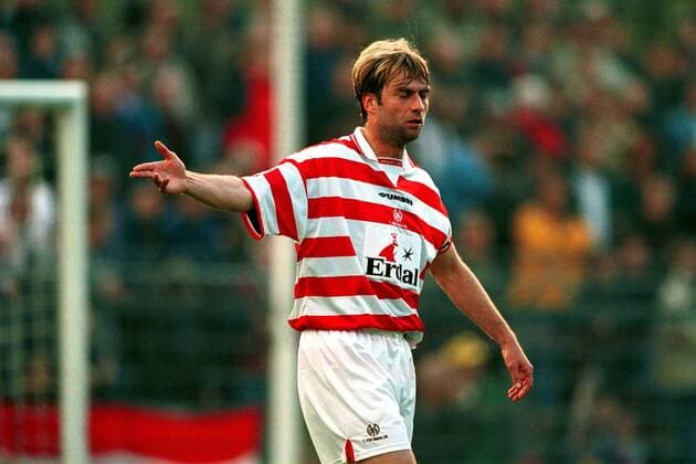 Jürgen Klopp (Mainz) mit Anweisungen Fußball 2. BL Herren Saison 1998 1999, FSV Mainz 05 Einzelbild Wilhelm-Koch-Stadion am Millerntor Hamburg