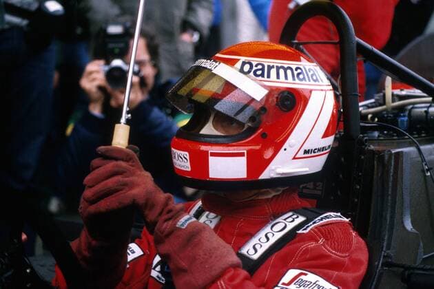 Niki Lauda (Österreich McLaren) im Cockpit seines Boliden Motorsport Grand Prix Herren Großer Preis von Deutschland 1984, Formel 1, Weltmeisterschaft, F1, F, GP Einzelbild Hockenheimring Hockenheim