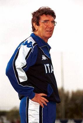 Nationaltrainer Dino Zoff (Italien) Fußball Länderspiel Herren Freundschaftsspiel 2000, Nationalmannschaft, Nationalteam, Trainer, Nationalcoach, Coach Einzelbild Stadio La Favorita Palermo