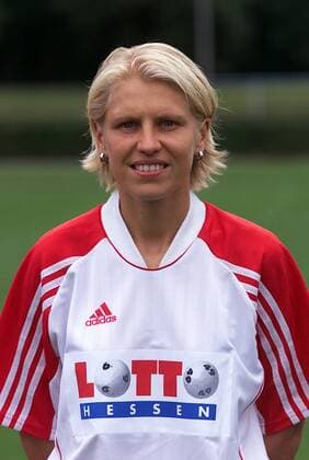 Doris Fitschen (1. FFC Frankfurt) Fußball 1. BL Damen Saison 2000 2001, Vorstellung, Präsentation, Porträttermin, Frauen, Frauenfußball Porträt Frankfurt M.