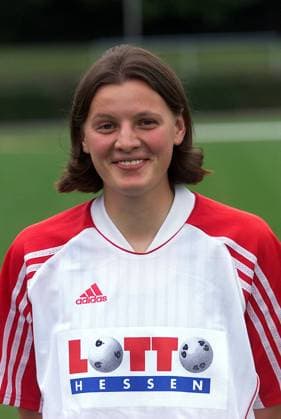 Pia Wunderlich (1. FFC Frankfurt) Fußball 1. BL Damen Saison 2000 2001, Vorstellung, Präsentation, Porträttermin, Frauen, Frauenfußball Porträt Frankfurt M.