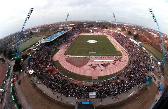 Fußball, Stadiongeschichte FC Hansa Rostock Das Ostseestadion in Rostock Fußball 1. BL Herren Saison 1998 1999, Hansa Rostock Totale Ostseestadion Rostock