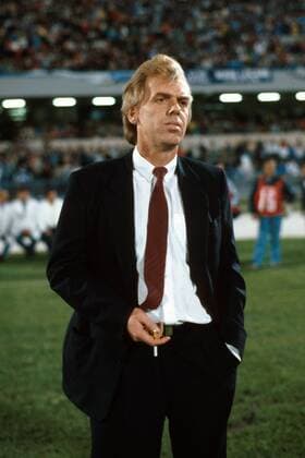 Trainer Leo Beenhakker (Real Madrid) Fußball Herren Primera Division 1988 1989, 1. Spanische Liga, Real Madrid Einzelbild Santiago Bernabeu Madrid