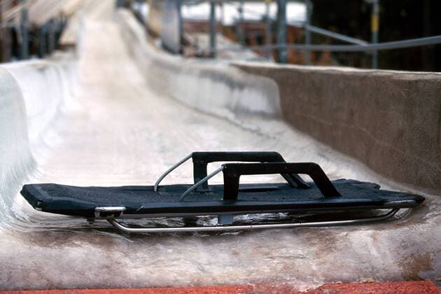 Skeleton - Schlitten Skeleton Herren Weltcup 2000 2001, Welt-Cup, Worldcup, World, Rennschlittensport, Rennschlitten, Schlitten Einzelbild World Oberhof