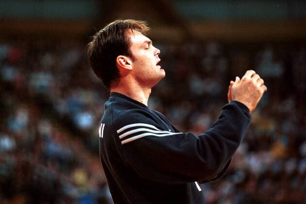 Torwart Bruno Martini (Frankreich) Handball OS Sommer Herren Olympische Spiele, Sommerspiele 2000, Olympia, Olympiade, Spiel um Platz 5 Einzelbild The Dome and Pavillons Sydney