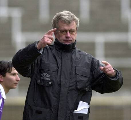 Trainer Friedhelm Haebermann (TeBe) Fußball Herren Regionalliga Nord 2000 2001, 3. Liga, Tennis Borussia Berlin, TB, Te Be Einzelbild Grotenburg-Stadion Krefeld