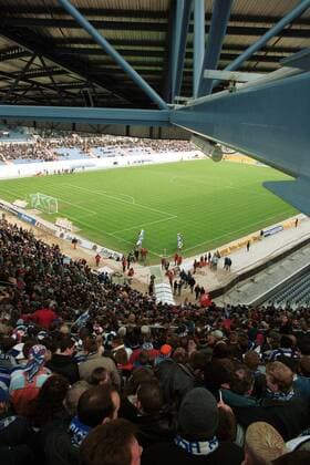 Fußball, Stadiongeschichte FC Hansa Rostock Das Ostseestadion vor Spielbeginn Fußball 1. BL Herren Saison 2000 2001, FC Hansa Rostock, Vdia Gruppe Ostseestadion Rostock