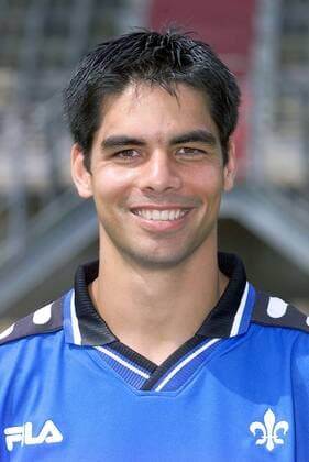 David Wagner (Darmstadt) Fußball Herren Regionalliga Süd 2001 2002, 3. Liga, SV Darmstadt 98, Vorstellung, Präsentation, Pressetermin, Vdig Porträt Böllenfalltor Darmstadt
