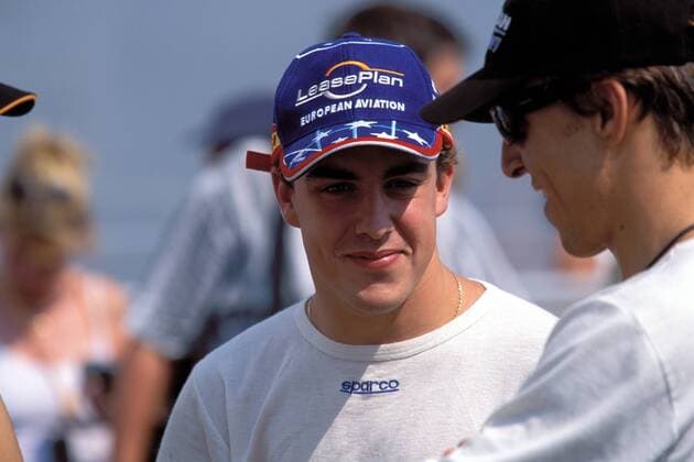 Fernando Alonso (Spanien European Minardi) Motorsport Grand Prix Herren Großer Preis von Ungarn 2001, Formel 1 Weltmeisterschaft, F1, F, GP, WM, Vdia Einzelbild Hungaroring Budapest
