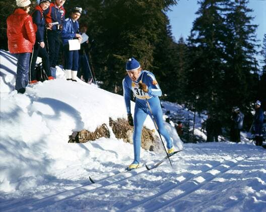 Gerhard Grimmer (DDR) Nordischer Skilauf OS Winter Herren Olympische Winterspiele 1976, Olympiade, Olympia, Spiele, Ski nordisch, Skisport, Langlauf Einzelbild Nationalmannschaft, Nationalteam Innsbruck