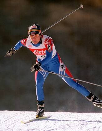 Ljubov Egorova (Rußland) Nordischer Skilauf Damen Weltcup 2001 2002, Welt-Cup, Worldcup, World, WC, Langlauf, Skilanglauf, Ski Nordisch Einzelbild Val di Fiemme, Tesoro Dynamik,