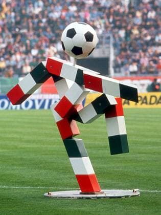Ciao - Das Maskottchen der Weltmeisterschaft 1990 Fußball WM Herren Glücksbringer 1990, Figur, Talisman, Landesfarbe, Landesfarben Einzelbild