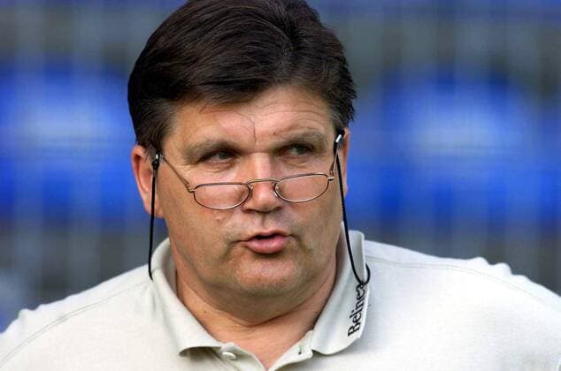 Trainer Hans Meyer (Gladbach) Fußball 2. BL Herren Saison 1999 2000, Mannheim - Borussia Mönchengladbach 2:1 Porträt Carl-Benz-Stadion Mannheim