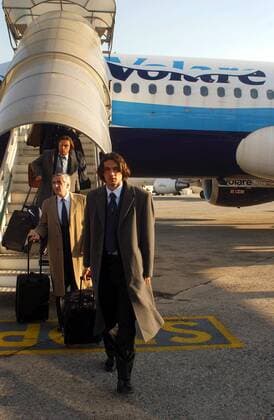 Paolo Maldini (Milan) am Flughafen Fußball Herren Serie A 2001 2002, 1. Italienische Liga, AC Mailand, Gruppe